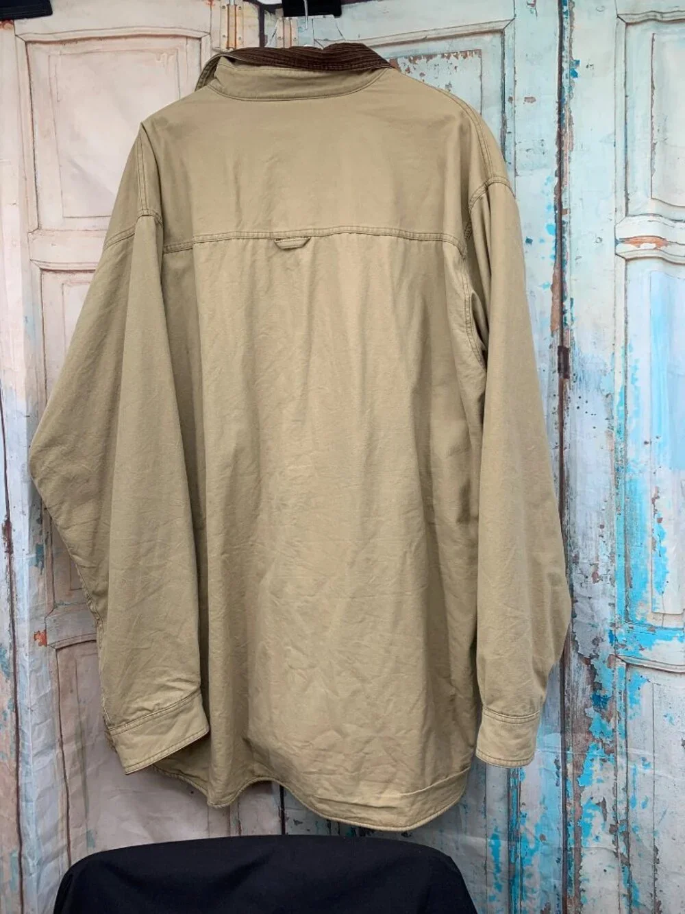 Columbia Canvas Fleece-Lined Shirt Jacket With Corduroy Collar 3XT Mens Tall
